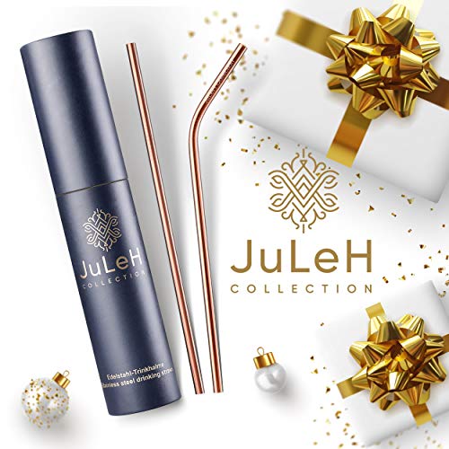 JuLeH Collection 20er Strohhalme Edelstahl in Rosé Gold keine Strohhalme Plastik Strohhalme wiederverwendbar… – Bild 6