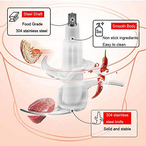 CEHNXIU-Electric-Food-Processor-Stainless-Steel-Meat-Grinder-and-Vegetable-Fruit-Slicer-with-4-Titanium-Coating-Blades-2-Speeds-Blender-and-Mincer-for-Mincing-Chopping-Grinding