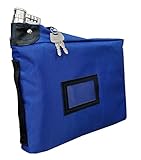 Prescription Medication Bag Combination Keyed Lock Travel Case (Blue)