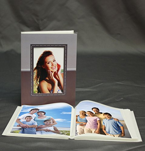 KVD Albums Soft Brag Collection, Holds 36 4x6 photo, 1 per page Redesigned photo FRAME and sleeves for easy loading, (Grey)