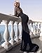 Miss ord Women's O Neck Long Sleeve Bodycon Maxi Dress for Prom Black