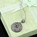 Gem Stone King Sterling Silver Round Marcasite Pendant Necklace With Black Diamond Accent On 18 Inch Chain