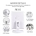 Outtop Lighted Makeup Mirror, LED Vanity Makeup Mirror with Lights and 3X/2X Magnification, Dimmable Touch Screen Tabletop Cosmetic Mirrors, 180 Degree Free Rotation, Battery or USB Charging, White