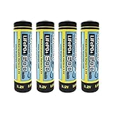 (4-Pack) HyperPS 3.2V AA 600mAh Rechargeable Battery for Solar Panel Light, Tooth Brush, Shaver, Flashlight