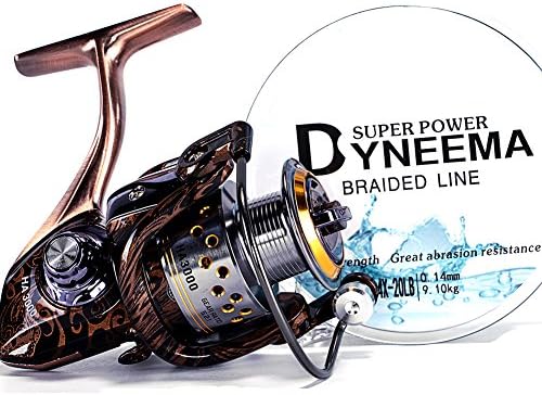 Liufanny Bait Casting Smooth Light Weight Spinning Reel, Fishing Reels (3000)