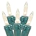 Novelty Lights 5 Feet 20 Bulbs Vintage Short Mini Light String, Clear Bulbs on Green Wire, 4-Inch Spacing Fairy Lights, Connectable End-to-End, UL Listed for Indoor/Outdoor