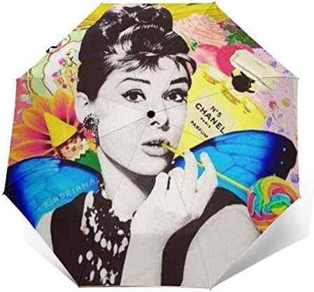Audrey Hepburn オードリー ヘップバーン 俳優 折りたたみ傘 自動開閉折り畳み傘 折りたたみ傘 軽量 晴雨兼用 三つ折り傘 8本骨 ファッション 自動傘 大きいサイズ 耐強風撥水 携帯用 かさ 日傘 雨傘 メンズ レディース Teamdriven Us