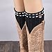 2 Pack of Womens Short Crochet Leg Warmer Knit Boot Socks Topper Cuff
