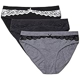 Womens Lace Lingerie Bikini Panty Briefs Underwear Cotton Brief Panties Pack of 3