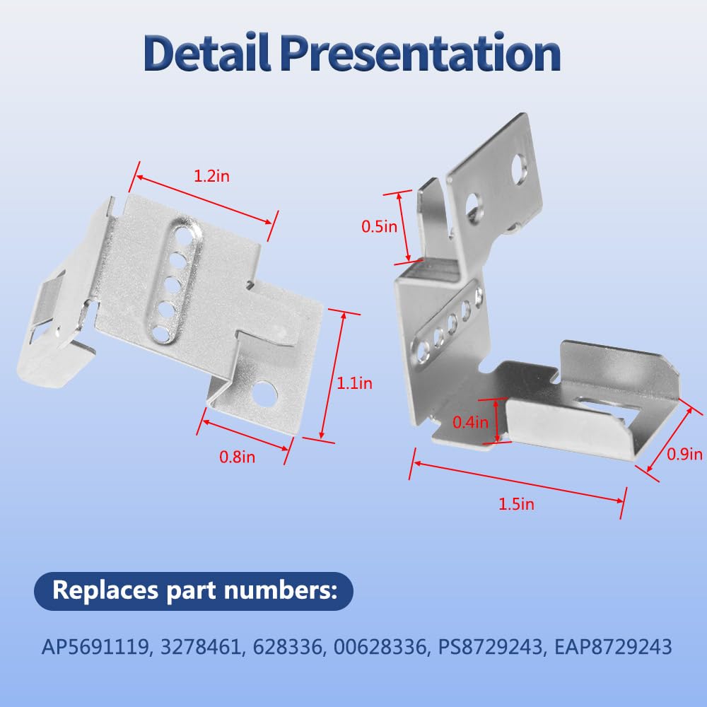 Reyhoar 00628336 Dishwasher Toe Panel Bracket Replacement Part for Bosch, Replaces AP5691119, 3278461, 628336, PS8729243