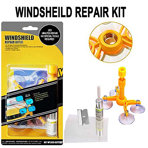 YOOHE Car Windshield Repair Kit, DIY Windshield Crack Repair Tools for Fixing Auto Glass Windshield Crack Chips, Cracks, Bulls-Eye, Star-Shaped and Half-Moon Crescents
