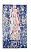 Salutto Women 100% Silk Scarves Blue Elf Morning Painted Scarf