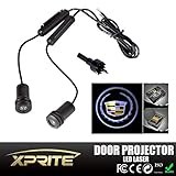 Xprite 5w 4th Generation 2x LED Car Door Laser Projector Ghost Shadow Step Light Logo for Cadillac