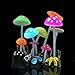 YUXIER Aquarium Decorations Glowing Mushroom Glowing Coral Ornaments for Fish Tank Decorations(4 Pieces)