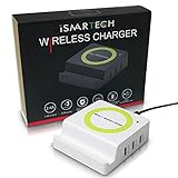 Multiple USB Wireless Charging Station, Qi Charger Pad Dock For Apple iPhone 6 6S Plus iPad Air Samsung Galaxy S7 Edge Plus Google 6P Huawei P9 All Qi-Enabled Devices (White)