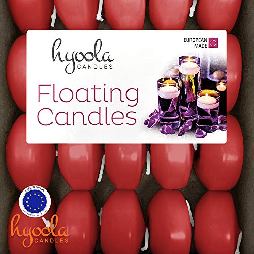Hyoola Premium Red Floating Candles 2 Inch 4 Hour 20 Pack
