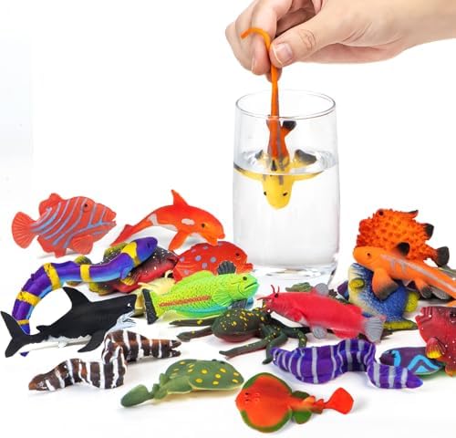 12 Pack Color Changing Sea Animal Toys,Change Color Ocean Animals