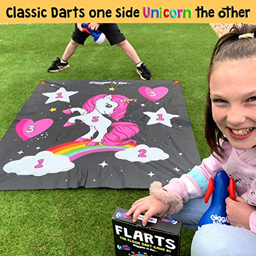 GIGGLE N GO Unicorn Lawn Darts Outdoor Games for Family Our FLARTS Lawn Games for Kids - Quality Bac - //coolthings.us