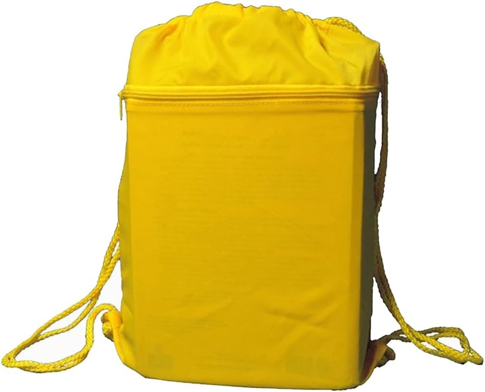 Yellow Drawstring Cinch Sports Travel Bag