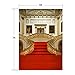 Photography Backdrop, MeeQee 5X7ft Palace Red Carpet Golden Stairs Decorate Photo Studio Pictorial Cloth Photography Background Screen for Photo, Video and Television, MQ-CO2