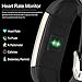 Fitness Tracker Bloranda Smart Wristband Bracelet IP67 Waterproof Wireless Bluetooth Activity Heart Rate Sleep Monitor Pedometer Sport Watch for Android and IOS (White)