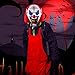 UNOMOR Halloween Scary Clown Mask with Red Hair for Adults Costume Party