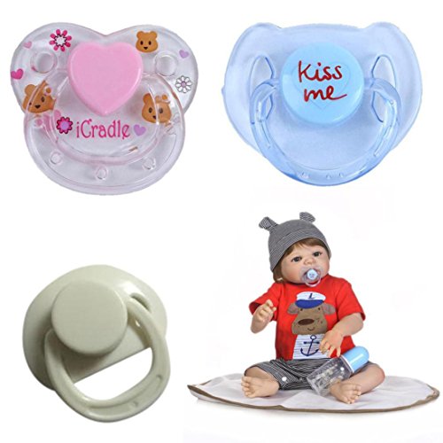 Yeefant 1PC Newest Fashion Simulation Contemporary Pacifier Dolls Reborn Doll Baby Toy Cute Gift Baby Nipple,Safe and Durable Gift for Toddlers and Kids, 0-6 Months,Pink