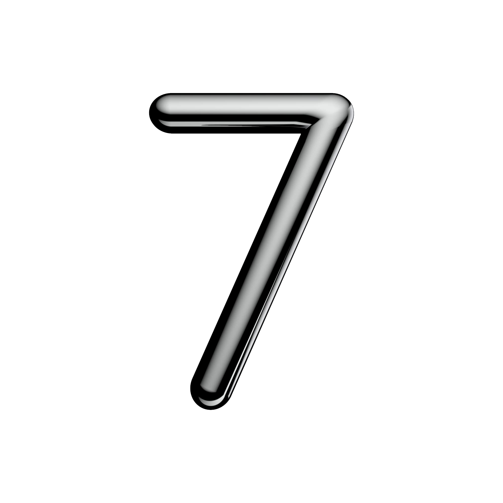 Ultion Sweet Chrome Door Numbers '7' - 3inch height - Self Adhering, No Drilling or Screwing Required …