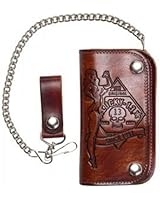 No Riders Embossed Chain Wallet