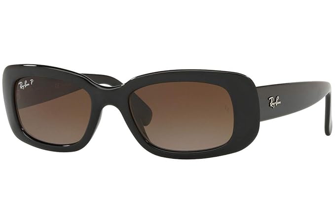 Ray-Ban Women's Rb4122 Polarized Rectangular Sunglasses, Black, 50.1 mm Review