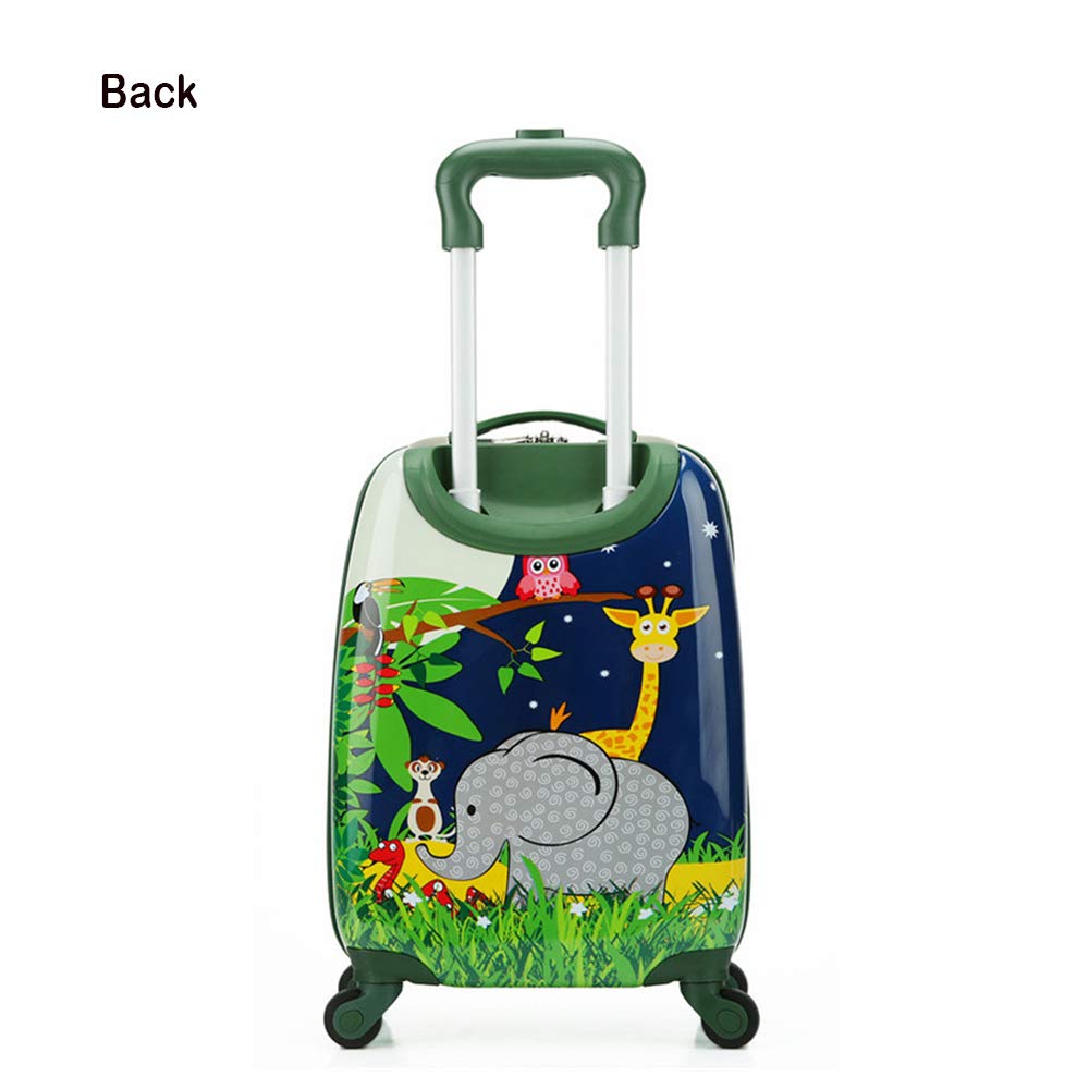 Kids' Luggage Elephant, 18 Children Rolling Suitcase Animal Cartoon Pattern Carry On with