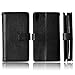 HTC Desire 626s Case, KAMII [Kickstand Feature] Magnetic Flap Closure Anti-scratch Shockproof, Luxury Premium PU Leather Case Flip Cover with ID Credit Card / Cash Slots for HTC Desire 626 (! Black)