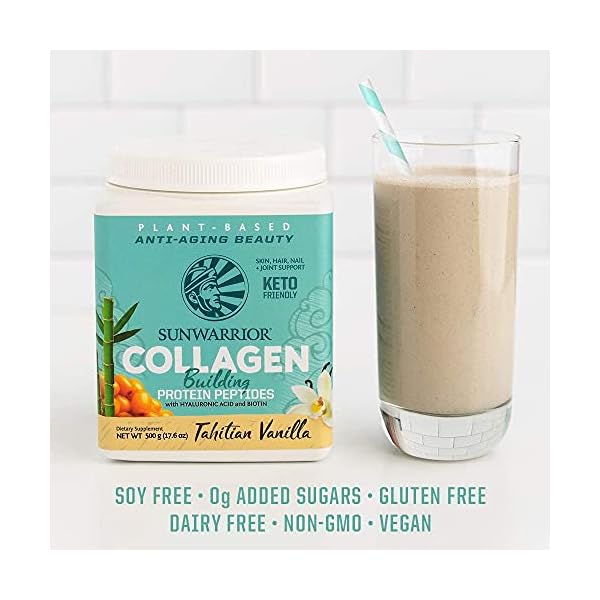 Sunwarrior Collagen Building Protein Peptides, Tahitian Vanilla, 500 g