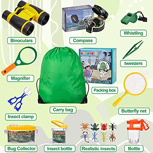 Outdoor Explorer Kit Gifts Toys,Kids Binoculars Set,Outdoor Exploration Set,Best for 8+ Year Old Boy and Girl,Kids Adventure Kit,Children Outdoor Educational Kit(22 PCS)