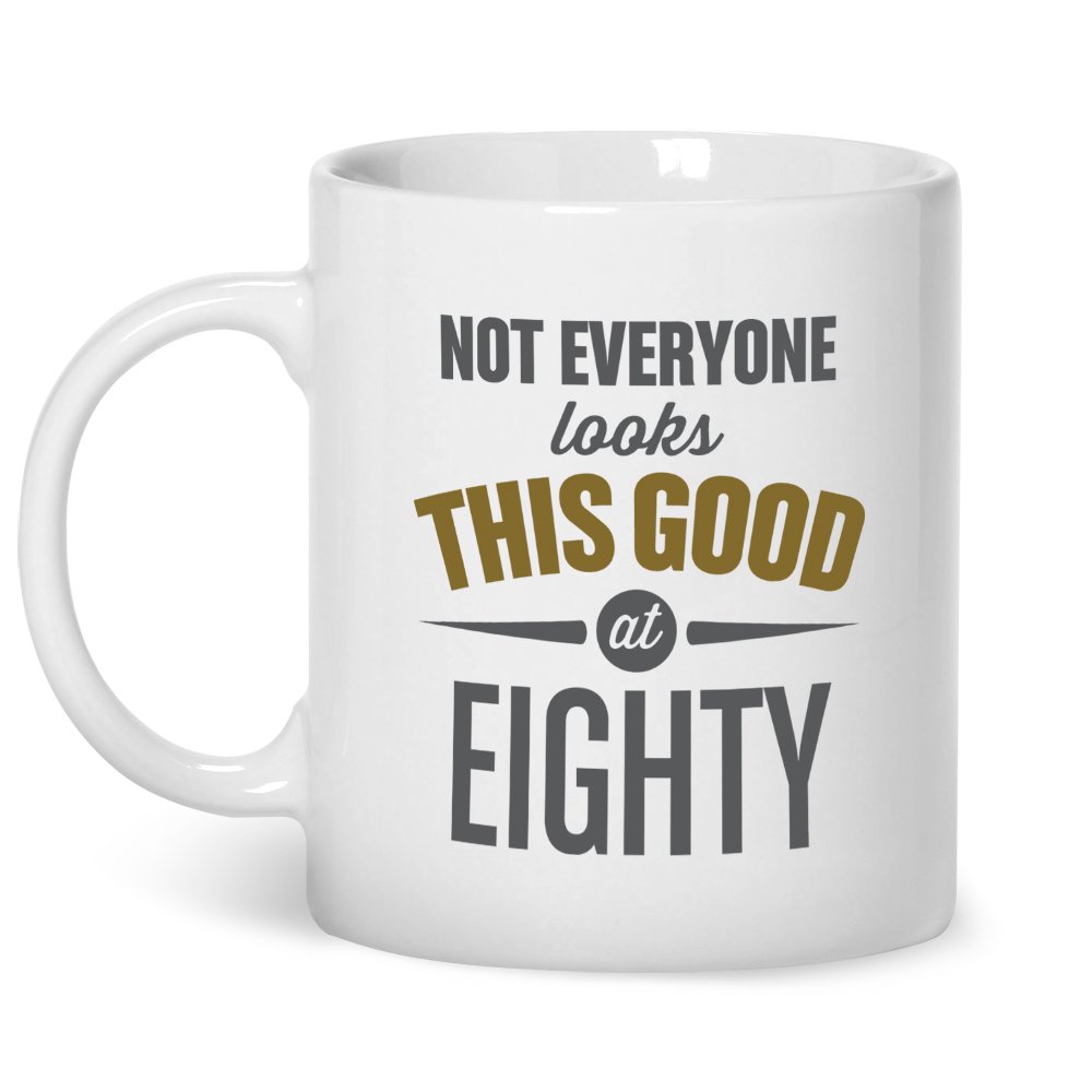 Mainly Mugs 80th Birthday Gift Idea Mug for Men Women Age 80 Funny Novelty Joke Keepsake Present Capacity 11oz