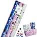 Wrapping Paper – Baby Wrapping Paper Set – Animal & Zoo Gift Wrapping Paper – Baby Shower Wrapping Paper Roll – (Pack of 3, 30in x 120in per roll, and 3 Bows, 2 Ribbons Included)