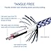 iPhone Charger, TAKAGI 3PACK 6Feet Extra Long Nylon Braided Lightning to USB Cable Charging Cord for iPhone X/8 plus/8/7 plus/7/6 plus/6s/5/5s/SE/iPad and iPod (Silver White)