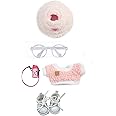 6.7 in Doll Clothes Compatible, Plush Clothes Set, Clothes for Doll, Cute Outfit Suitable, Doll not Included (Pink)