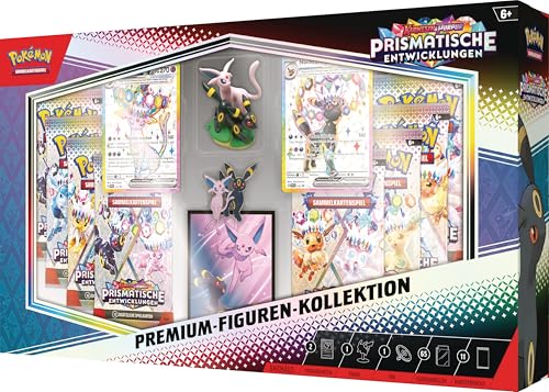Pokémon-Sammelkartenspiel: Premium-Figuren-Kollektion Karmesin & Purpur – Prismatische Entwicklungen (2 geprägte holografische Promokarten, 11 Boosterpacks & mehr) 3