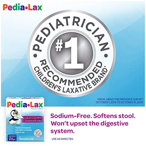 PediaLax Laxative Liquid Glycerin Suppositories for Kids, Ages 25, 6 CT, 3 Pack Pricepulse