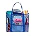 Dejaroo: Mesh Sand Free Bag - Strong Lightweight Tote For Beach & Vacation Essentials. Tons of Storage with 8 Pockets, Foldable, 17x9x15 inches, Blue with Blue Straps