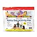 Wikki Stix Rainy Day Fun Activity Pak, 324 Colorful, 30 Paper Cutouts, 12-Page idea Book, in Plastic case, Made in The USA
