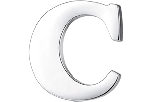 HONEY BEAR Initial Alphabet Letter Lapel Pins Collar Badge Brooches for Mens/Womens Shirt Dress Decoration Silver