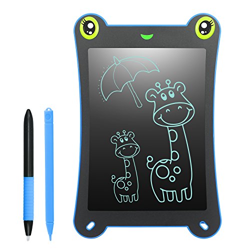 LCD Writing Tablet Frog Pad WOBEECO Children Doodle Pad Scribble Game Magnetic Drawing Board Kid’s Fun Toy Smart Learning Tool 2 Styluses Included (Blue) - Thumbnail 7