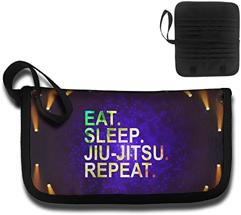 EAT SLEEP JIU JITSU REPEAT Ticket Passport Credit Card ID Document Organizer Holder Bag Purse Travel Pouch