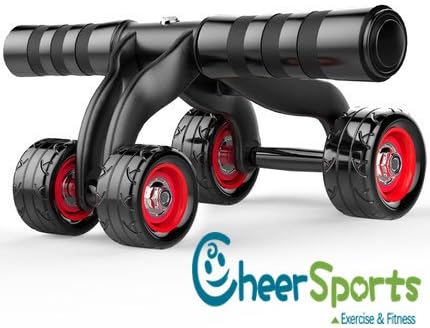 Cheer Sports 4-Wheel Abdominal Fitness AB Roller Muscle Abdominal Exercise Roller
