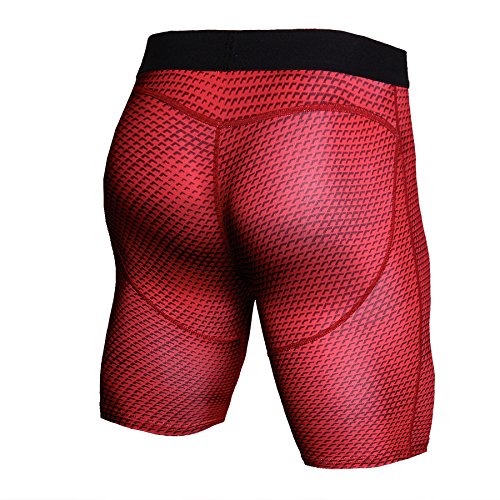 mens red compression shorts