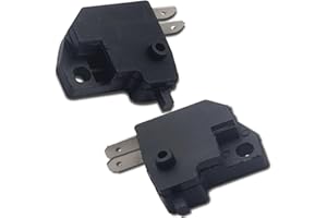 HUGUWDY Motorcycle Brake Light Switch 1 Pair，Universal Brake Light Switch Compatible with 50cc-250cc ATV Quad Dirt Bike Moped Scooter Honda Kawasaki Suzuki KTM Yamaha（Left+Right Brake Light Switch）