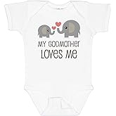 inktastic My Godmother Loves Me Baby Bodysuit