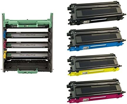 Office Mountain 1Set+1DR Compatible TN115 BK C Y M Toner Cartridges + TN115Drum Unit for Brother DCP-9040 DCP-9045 HL-4040 HL-4050 HL-4070 MFC-9440 MFC-9840 | Rated for BK 5000 C M Y 4000 pages-5PK